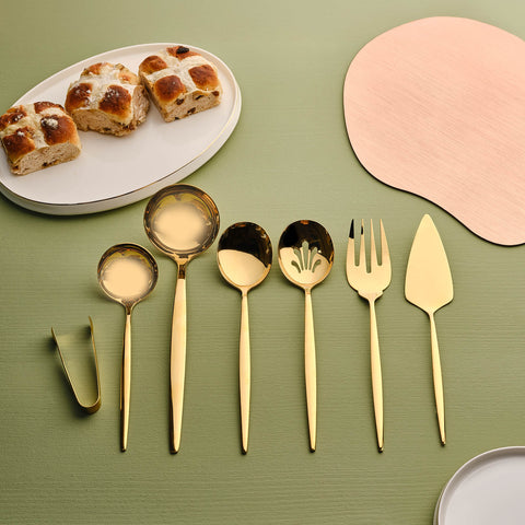 Service Set Karaca Orion Shiny Gold 7 Pièces