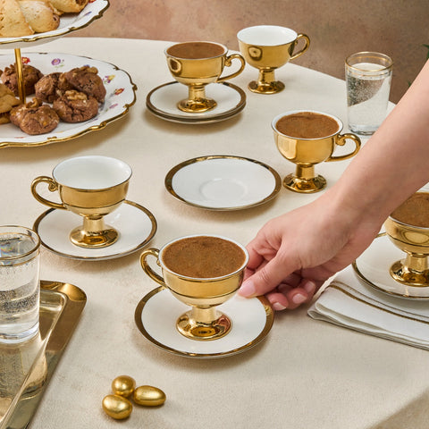 Karaca Victoria Tasse à Café, 6 Personnes, 90 ml