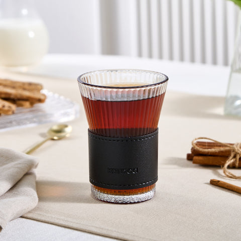 Karaca Leather Cool Touch Verre à Latte 210 ml Noir