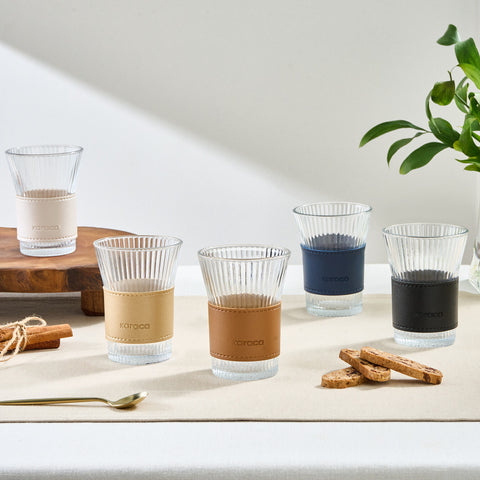 Karaca Leather Cool Touch Verre à Latte 210 ml Noir