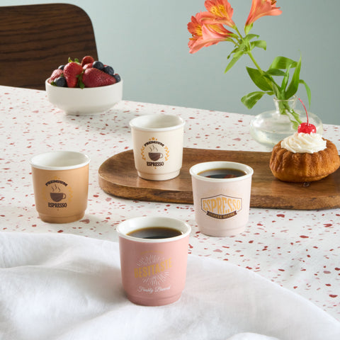 Karaca Monet Soft Set de tasses à espresso, 4 personnes, 4 pièces, 90 ml