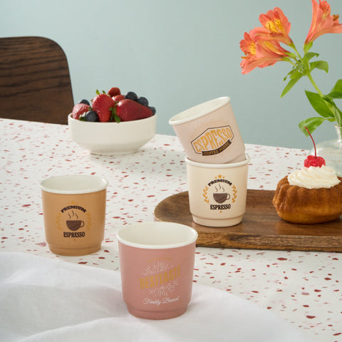 Karaca Monet Soft Set de tasses à espresso, 4 personnes, 4 pièces, 90 ml