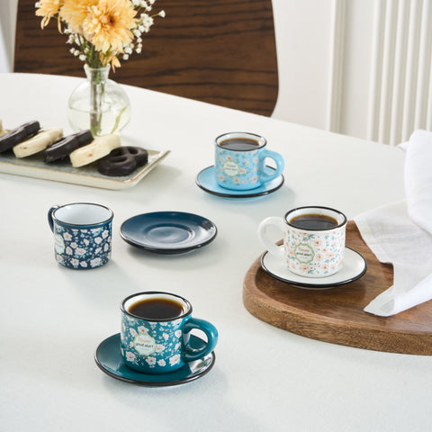 Karaca Monet Set de tasses à expresso pour 4 personnes 60 ml, 8 pièces