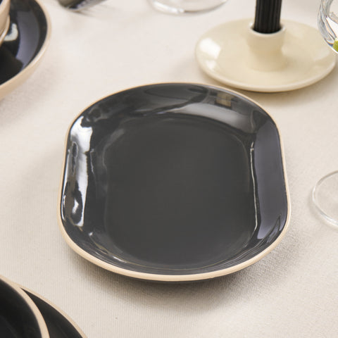 Ensemble De Vaisselle Anthracite Karaca Terra 36 Pièces Pour 8 Personnes