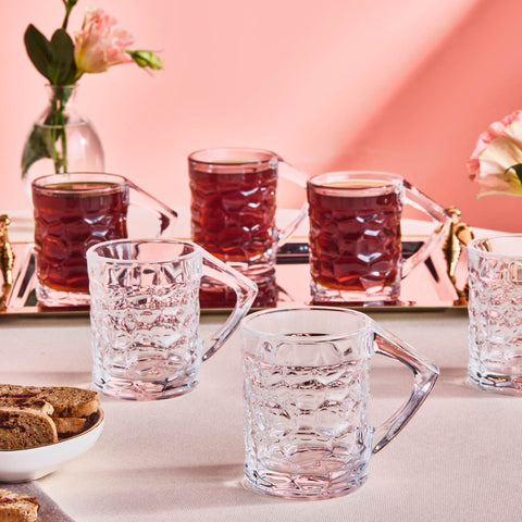 Karaca Defne Lot de 6 Verres à Thé, 195 ml
