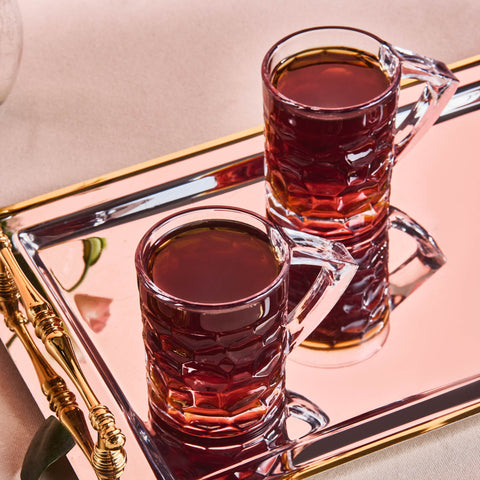 Karaca Defne Lot de 6 Verres à Thé, 195 ml