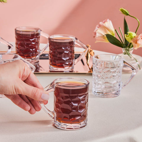 Karaca Defne Lot de 6 Verres à Thé, 195 ml