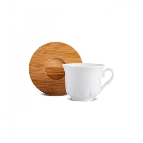 Plateau en bambou Karaca Set de 6 tasses à café pour personnes, 90 ml