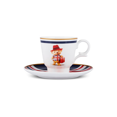 Karaca London Set de 4 tasses à espresso / café turc en Bone China pour 2 personnes, 80 ml, multicolore