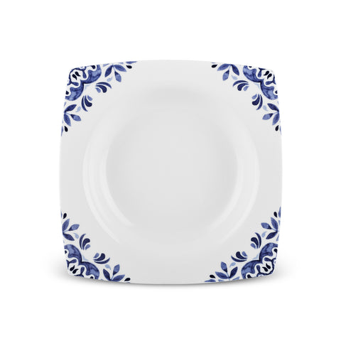 Karaca Square Bone Miranda Service de Table 24 Pièces pour 6 Personnes