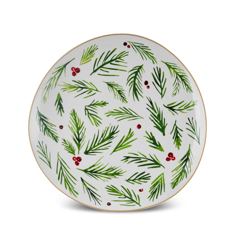 Karaca New Year 25 Kokina 20,5 cm Assiette à Gâteau