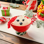 Karaca Bol en Forme de Ruban de Noël, 15cm, Rouge