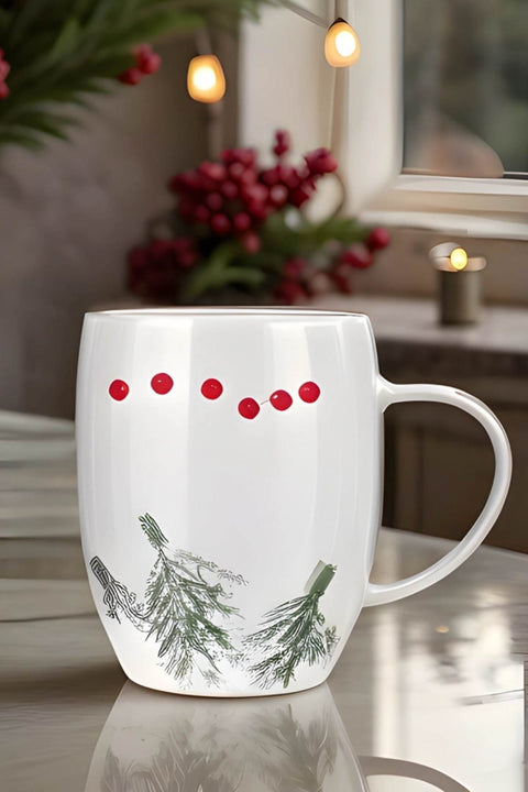 Karaca New Year 25 Snow Tasse avec anse, 340 ml