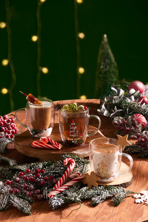 Karaca New Year Tasse Étoile Cannelle Pia 350 ml