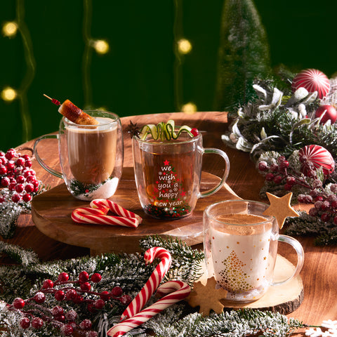 Karaca New Year Tasse Étoile Cannelle Pia 350 ml