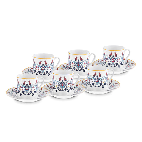 Haliç Haliç Service à café 12 pièces pour 6 personnes