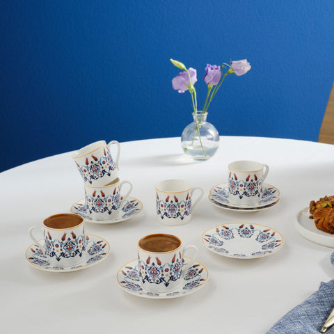 Haliç Haliç Service à café 12 pièces pour 6 personnes