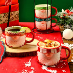 Karaca Tasse de Noël 25 avec Support Santa