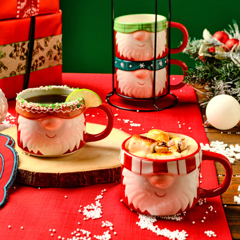 Karaca Tasse de Noël 25 avec Support Santa