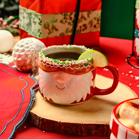 Karaca Tasse de Noël 25 avec Support Santa