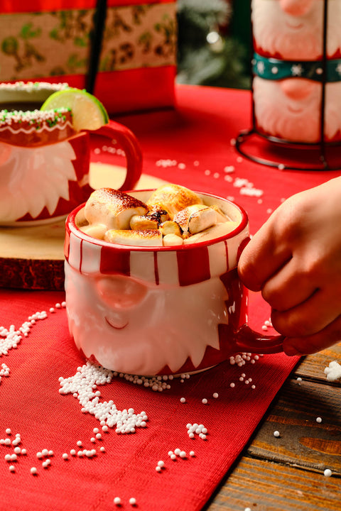 Karaca Tasse de Noël 25 avec Support Santa