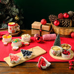 Karaca New Year Plateau à Snacks en Bambou Sapin - Hauteur 3 cm