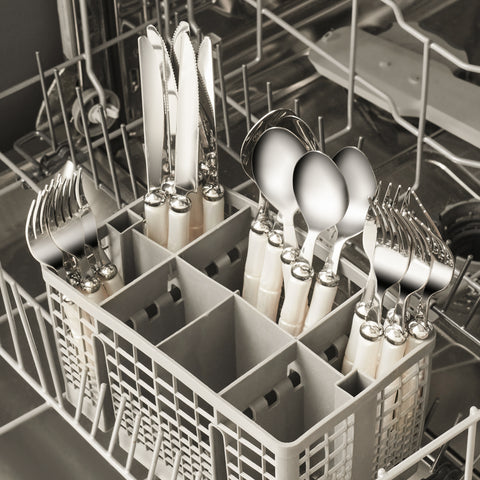 Karaca Ember Service de Couverts pour 6 Personnes, 24 Pièces, Crème