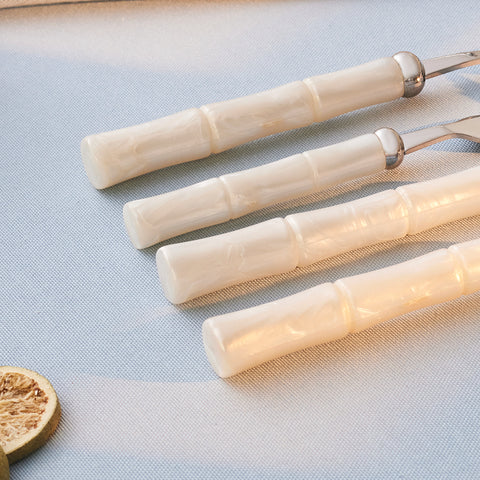 Karaca Ember Service de Couverts pour 6 Personnes, 24 Pièces, Crème