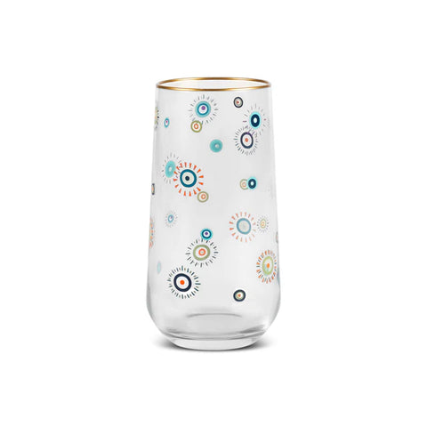 Karaca Ensemble de 5 Verres en Verre avec Figurine de L'œil Turc