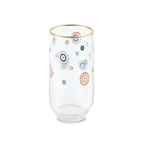Karaca Ensemble de 5 Verres en Verre avec Figurine de L'œil Turc