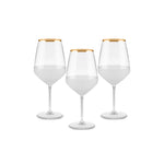 Karaca Ensemble de 3 Verres à Vin de 490 ml Jasmine