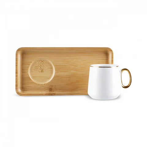 Karaca Ada Bamboo Tasse À Café Pour 2 Personnes, 90 Ml