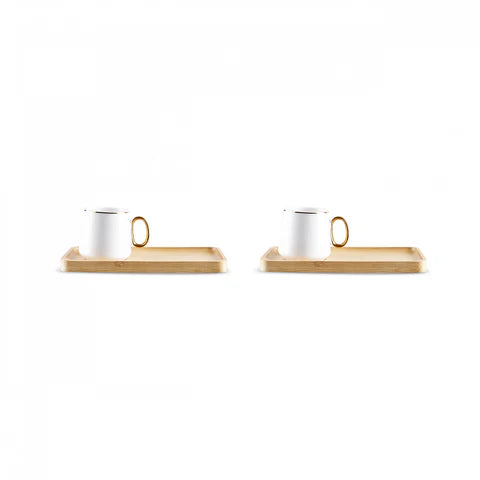 Karaca Ada Bamboo Tasse À Café Pour 2 Personnes, 90 Ml