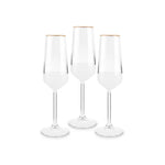 Karaca Ensemble de 3 Verres à Champagne de 195 ml Jasmine