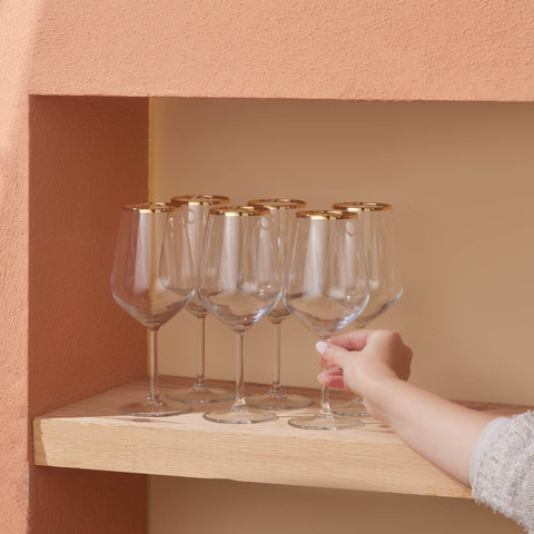 Karaca Orlando 490 Ml Set De 6 Verres À Pied