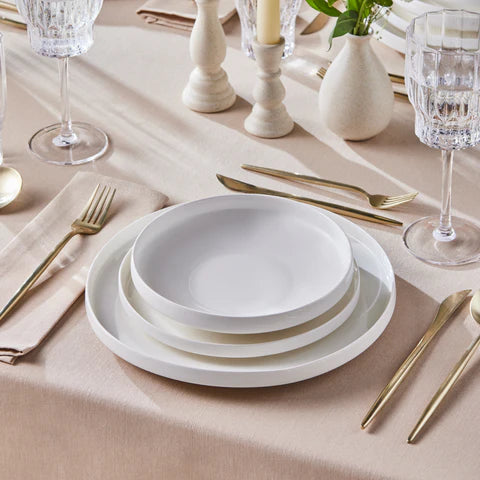 Karaca Streamline New Saturn Service De Table Blanc 24 Pièces, 6 Personnes