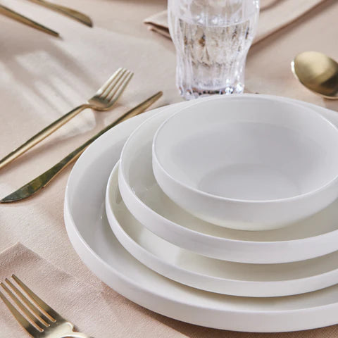 Karaca Streamline New Saturn Service De Table Blanc 24 Pièces, 6 Personnes