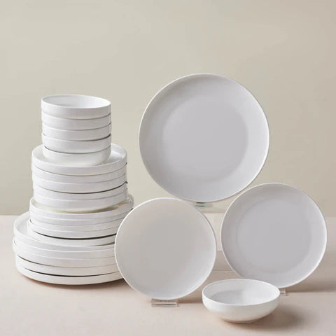 Karaca Streamline New Saturn Service De Table Blanc 24 Pièces, 6 Personnes