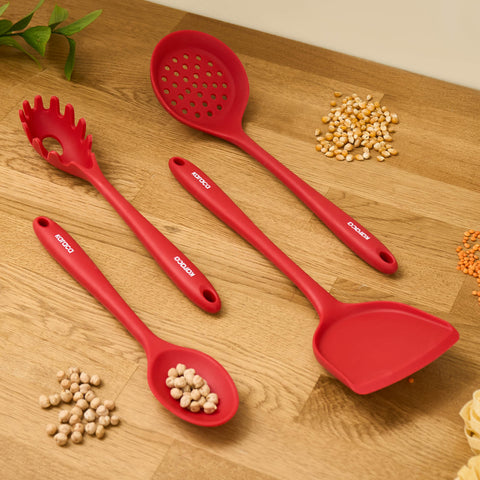 Karaca Sakura Set de service 4 pièces Rouge