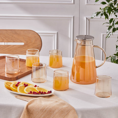 Karaca Serene Ensemble de 7 Verres, Ambre