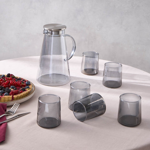 Karaca Serene Ensemble de 7 Verres, Anthracite