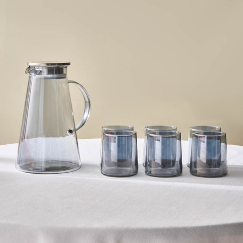 Karaca Serene Ensemble de 7 Verres, Anthracite