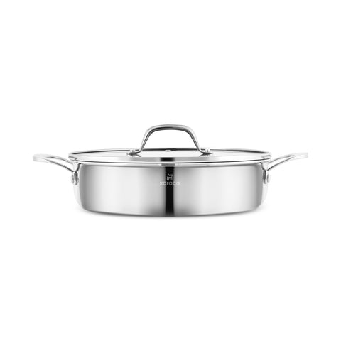 Karaca 3Ply, Batterie de Cuisine à Induction 7 pièces, Argentée