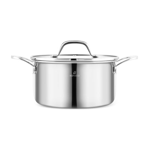 Karaca 3Ply, Batterie de Cuisine à Induction 7 pièces, Argentée