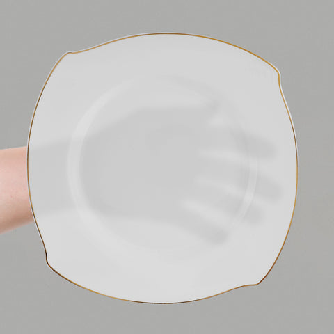 Karaca Square Bone Beyaz Altın, Service de Table 53 Pièces pour 12 Personnes