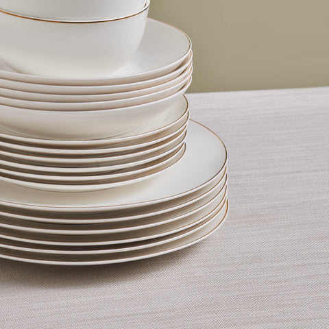 Karaca Elegance Bone Esbelto – Service de table Gold 53 pièces pour 12 personnes