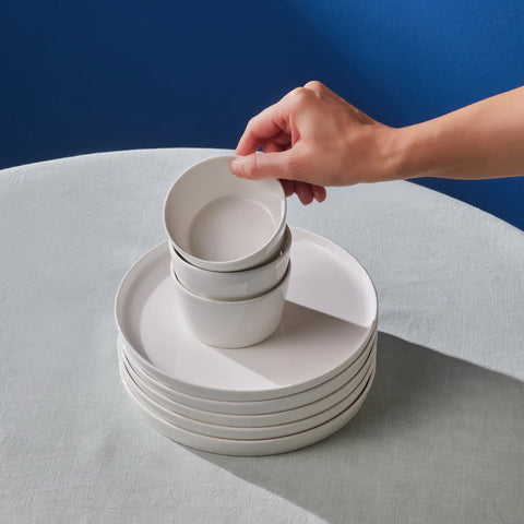 Karaca Forever Bone Bomo Service de Petit-Déjeuner 22 pièces pour 6 personnes