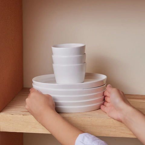 Karaca Forever Bone Bomo Service de Petit-Déjeuner 22 pièces pour 6 personnes