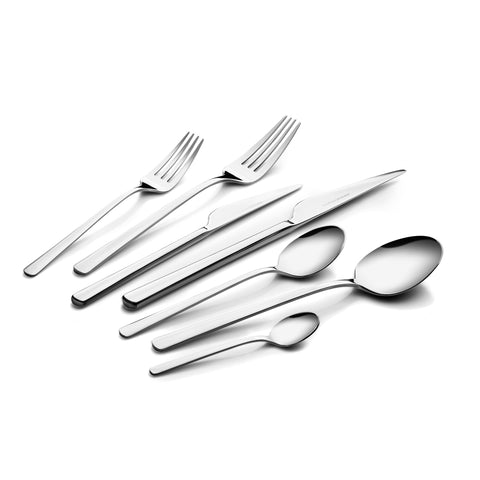 Karaca Serena Set de Couverts en Acier Inoxydable 84 Pièces pour 12 Personnes, Argenté