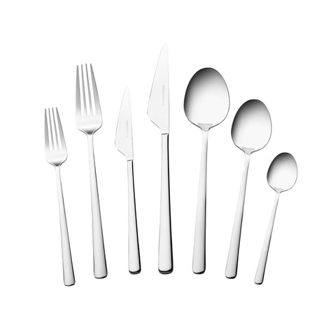 Karaca Serena Set de Couverts en Acier Inoxydable 84 Pièces pour 12 Personnes, Argenté